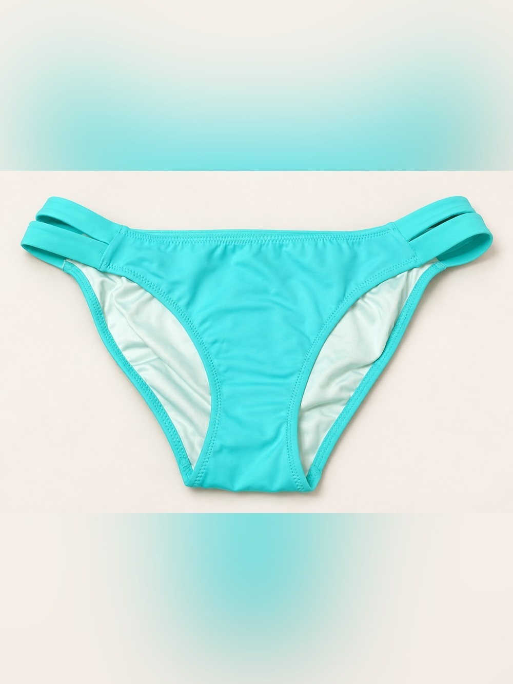 Victoria’s Secret Turquoise Double Strap Bikini Bottoms Size Small